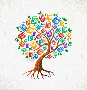 知识与教育概念树木书高清图片