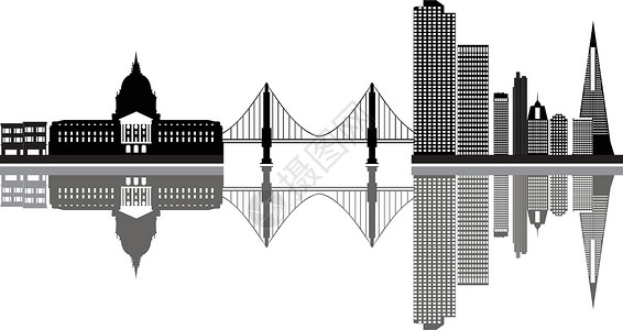 洒金桥城市天线地标旅行邮票电缆旅游吸引力商业博物馆文化插图插画