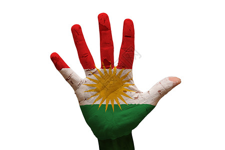 Kurdistan 棕榈旗高清图片