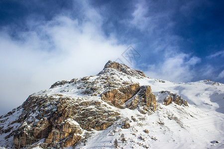 伯尔尼纳冰川运动风景天空蓝色场景滑雪山脉英语全景高清图片