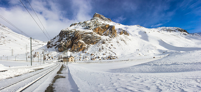 伯尔尼纳山脉运动蓝色场景冰川滑雪英语风景全景天空高清图片