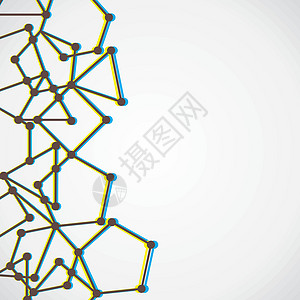 复杂网络连接矢量概念白色风格插图创造力装饰图表数字蓝色信息背景图片