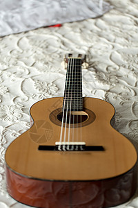 吉他指板经典的木制的高清图片