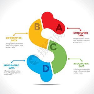 数据速度创意美元货币符号信息图形设计概念 vecto插画