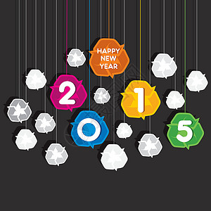 新年快乐 2015 问候背景插图推介会新年贴纸墙纸横幅技术图表庆典蓝色背景图片