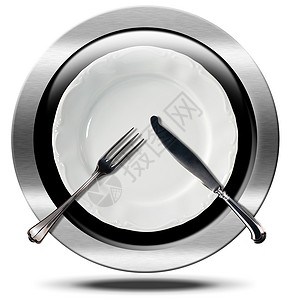 餐馆  金属图标食物插图午餐菜单用具晚餐框架盘子横幅刀具背景图片