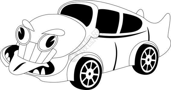 汽车素材涂色卡通汽车驾驶白色发动机草图情感插图车辆黑色喜悦运输设计图片