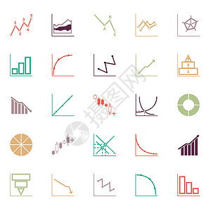 艾略特湾经济与投资图示线图标平板颜色插画