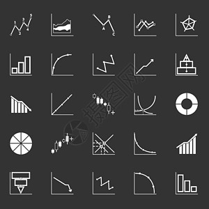 斐波那契灰色背景的经济与投资图示线条图标设计图片