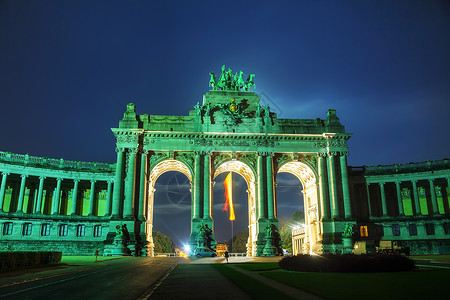 五十周年布鲁塞尔Triumphal拱门建筑建筑学公园旅游首都纪念馆博物馆地标旅行纪念碑背景