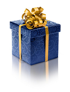 时装蓝礼物盒背景图片