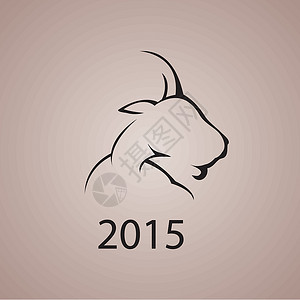 2015年 绵羊新年快乐动物艺术品新年艺术刷子日历背景图片