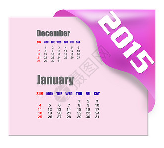 2015年1月日历系列数字回忆日期床单预测日记标签红色背景图片