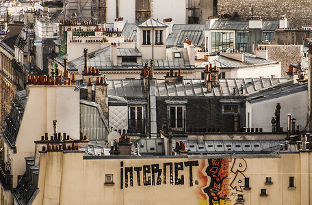 巴黎屋顶旅游建筑学财产窗户建筑城市背景图片