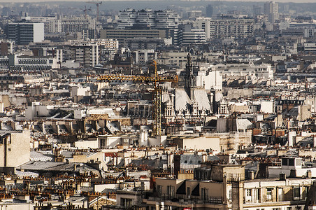 巴黎屋顶城市建筑学财产旅游建筑窗户背景图片