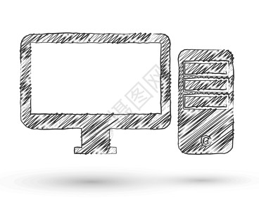 矢量装置技术艺术涂鸦绘画白色插图创造力工具电脑桌面背景图片