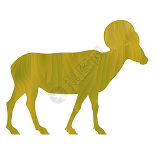 山羊年财富符号绿色木头横幅插图内存设计新年十二生肖背景图片