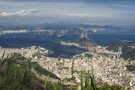 里约热内卢风景景观城市全景海岸背景图片