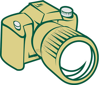 DSLR 照相机镜片插图单反艺术品背景图片