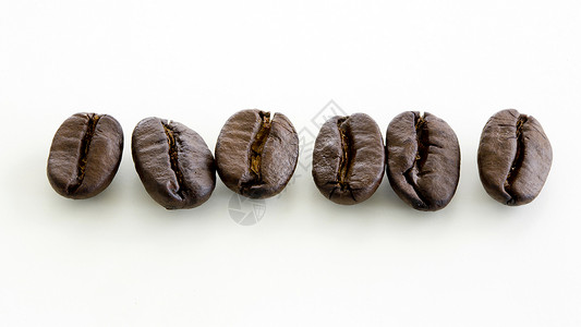 孤立咖啡豆咖啡豆子棕色背景图片