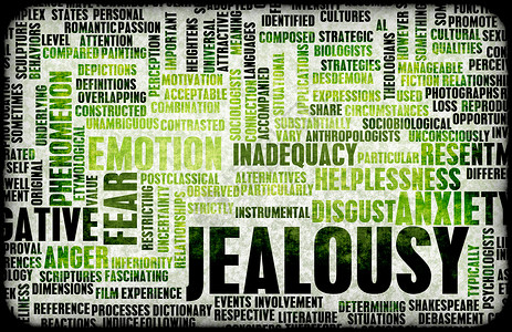 嫉妒情绪化情绪概念焦虑情感艺术创伤商业安全感情怀背景图片