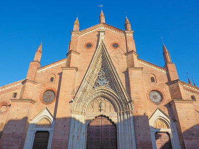 意大利齐埃里大教堂大教堂教会地标建筑学高清图片