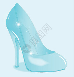 玻璃滑鼠艺术短剑艺术品脚跟拖鞋高跟鞋插图鞋类绘画蓝色背景图片