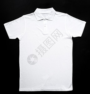 白衬衫在桌子上店铺广告男性袖子服装衣服空白织物黑色零售背景图片