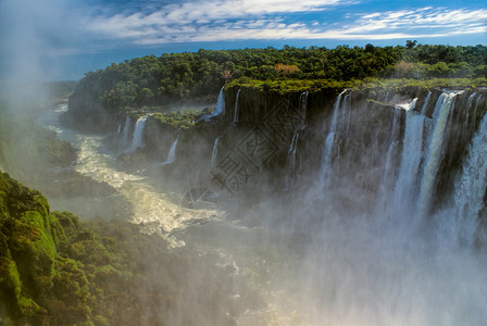 伊瓜苏大瀑布美丽的自然高清图片