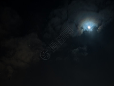 夜与星宿和月亮横幅艺术天文学框架墙纸天空女孩月光宇宙蓝色背景