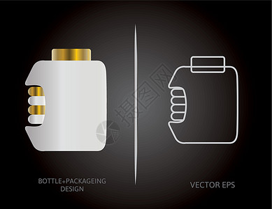 古典香水香水瓶夹子液体产品背光艺术标签除臭剂瓶子香水插图插画