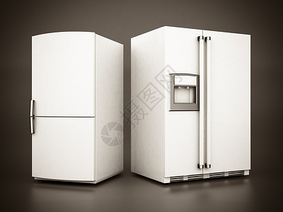 美丽的冰箱 漂亮的冰箱黑与白小路灰色剪裁厨房背景图片