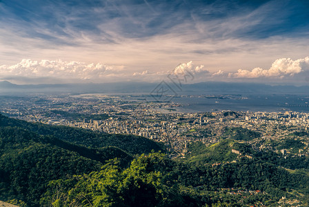 里约热内卢景观风景城市海岸全景背景图片