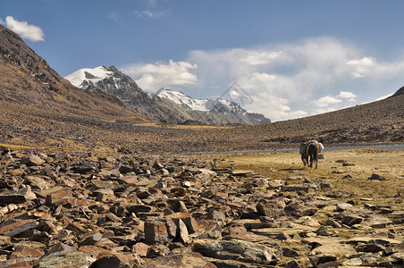 塔吉马塔吉克斯坦干旱谷地全景山脉风景沙漠背景