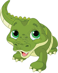 颚婴儿鳄鳄鱼卡片食肉野生动物艺术品牙齿微笑卡通片免版税幽默危险插画