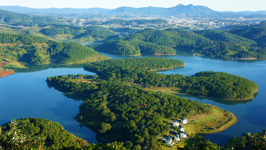 艾宣奇妙的风景 生态湖 越南旅行高视野印象美化爬坡生态旅游空气村庄气氛别墅农村背景