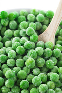 冻结的豆类蔬菜绿色背景图片