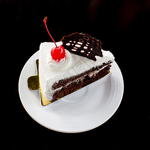 巧克力蛋糕盘子白色可可咖啡杯甜点食物高清图片