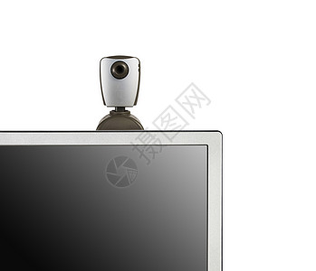 监视器上的网络相机视频房间电子邮件凸轮外设电脑安全会议摄像头技术背景图片