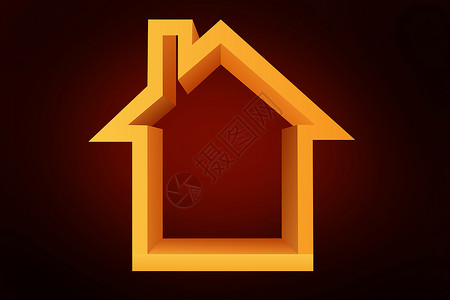 房屋大纲综合图象抵押黄色房地产计算机房子黑色绘图红色插图背景图片