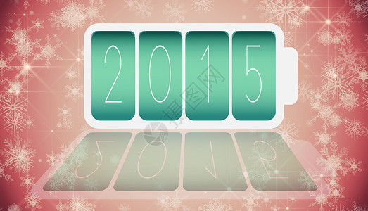 2015年复合图像新年计算机星星绘图绿色雪花背景图片