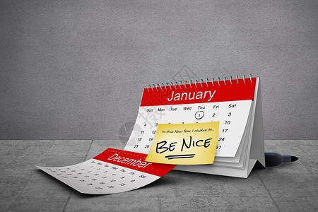 新年决议的复合图象Name圆圈红色灰色计算机绘图房间床单写作插图日历背景图片