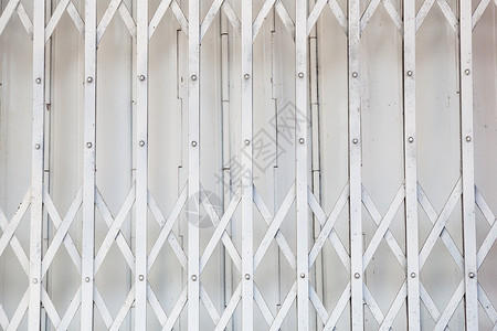 白铁门建筑学建筑蓝色白色装饰品金属背景图片