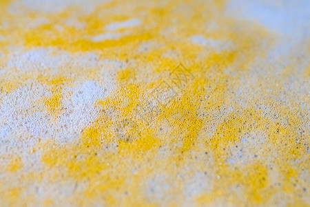 清洗泡沫白色洗衣店液体洗涤纹理肥皂水盘子宏观黄色背景图片