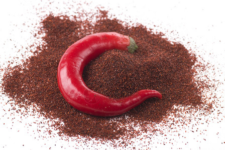 奇利胡椒食物白色地面红色水平香料水果背景图片