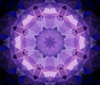 民族形态 抽象的乳胶球装饰风格万花筒蓝色毯子横幅水晶圆圈紫色星星背景图片