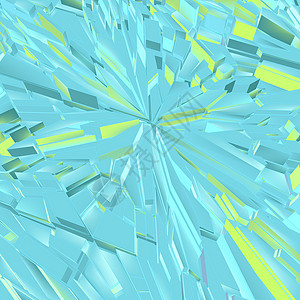 黄色水晶矢量多边形的断碎蓝色表面设计图片