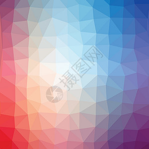 色彩多彩的蓝色和红色抽象几何式低多元风格矢量图解图形背景背景图片