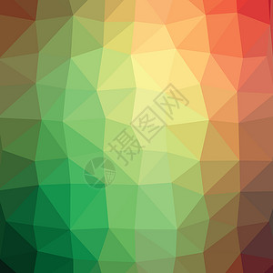 橙色和绿色抽象几何式低聚体样式矢量图示图形背景背景图片
