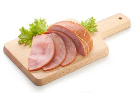 被选为火腿绿色隔断美味肉制品食物木板木材背景图片